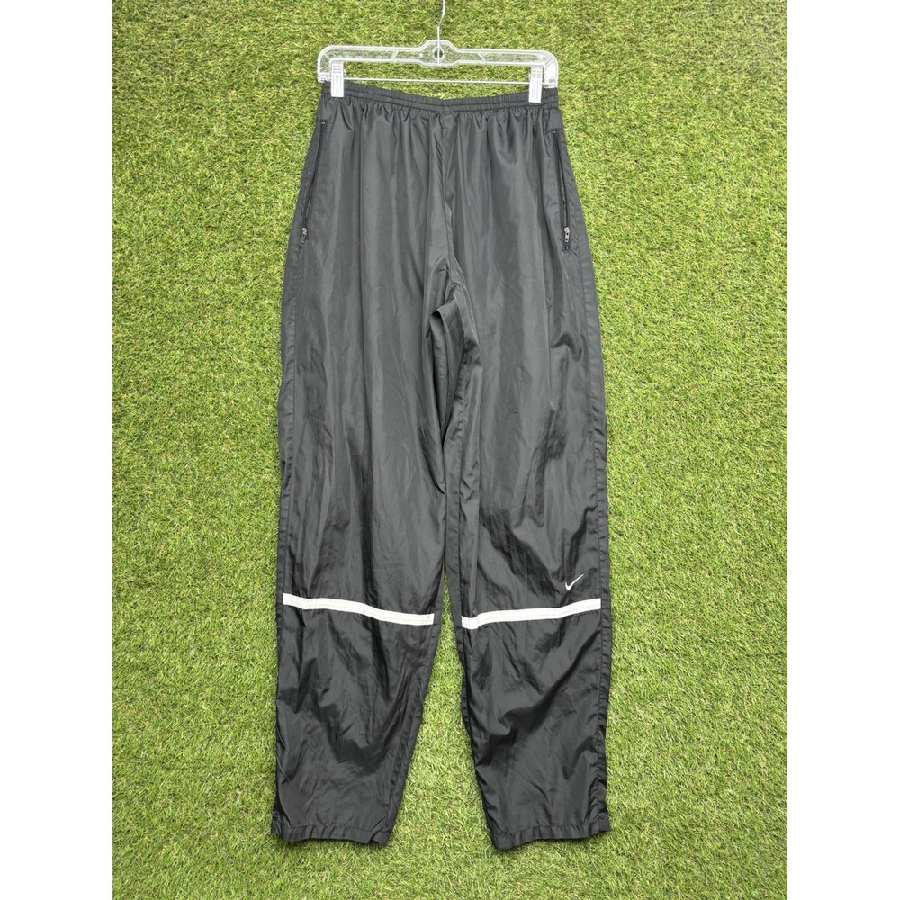 Nike Trackpants Mens XL Lightweight Baggy Swoosh Windbreaker Y2K Ankle Zip